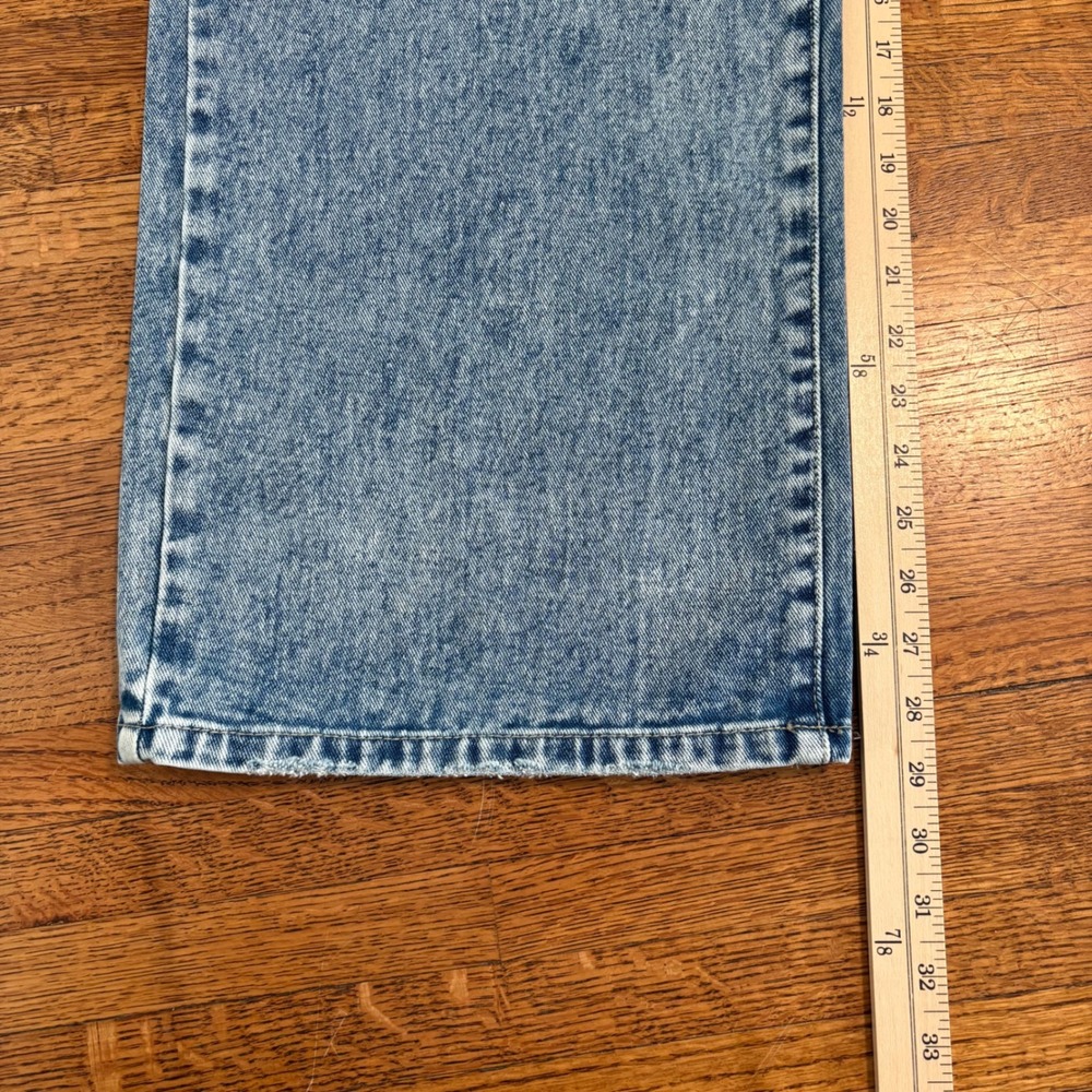 Acid‎ Wash Ripped Distressed Wide Leg Jeans Relaxed Fit Denim Fashion Pants XXL - Picture 6 of 11